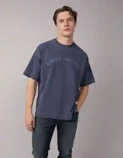 Camiseta Hombre Azul Talla Medium 4606410 American Eagle