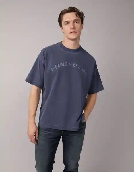 Camiseta Hombre Azul Talla Medium 4606410 American Eagle