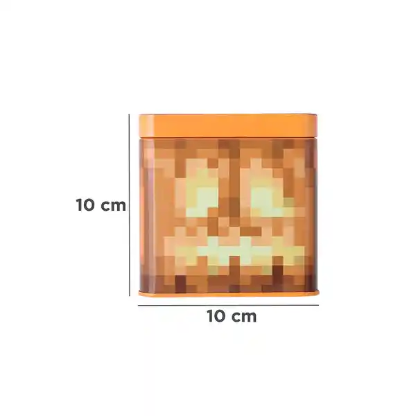 Caja de Almacenamiento Calabaza Serie Minecraft Amarilla Miniso