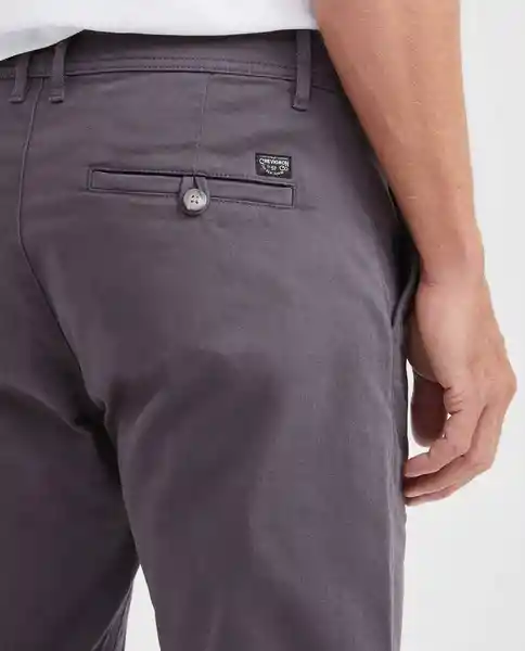 Pantalón Colors Masculino Gris Asfalto Oscuro Talla 34 Chevignon