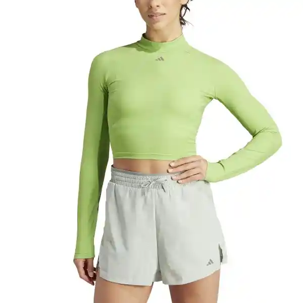 Adidas Camiseta Hiit Hr ls T Para Mujer Verde Talla S