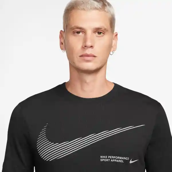 Nike Camiseta M Df Tee Flash Para Hombre Negro Talla M