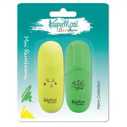 Keepermate Resaltador Mini Amarillo y Verde KER-56-2