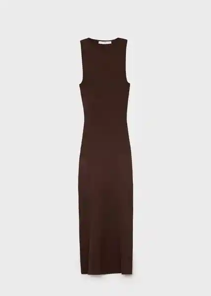 Vestido Perales Chocolate Talla M Mujer Mango