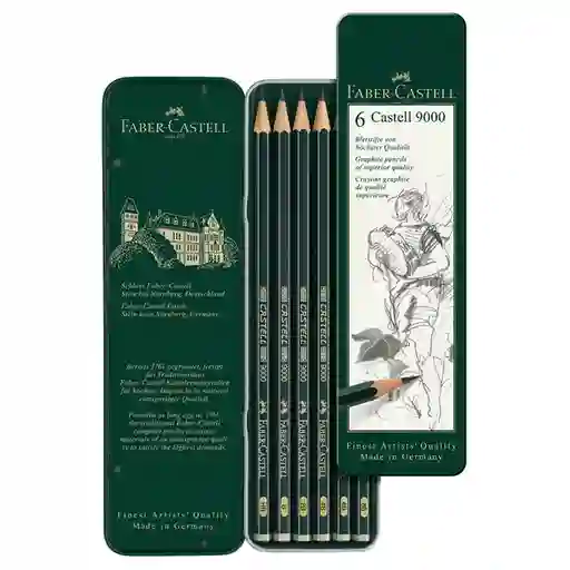 Lápiz Caja Metal 9000 Faber-Castell