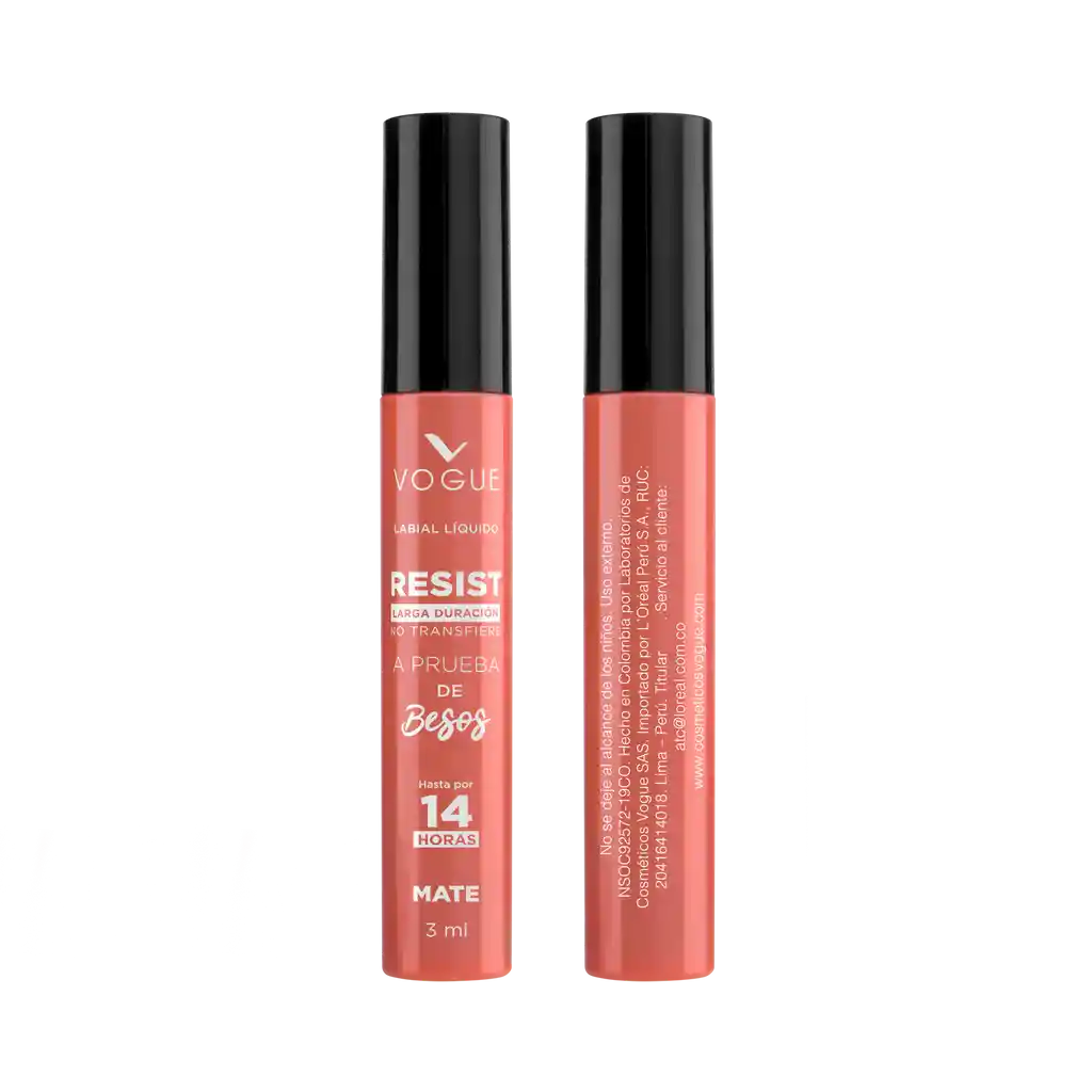 Labial Líquido Resist Elegante Vogue 3 mL
