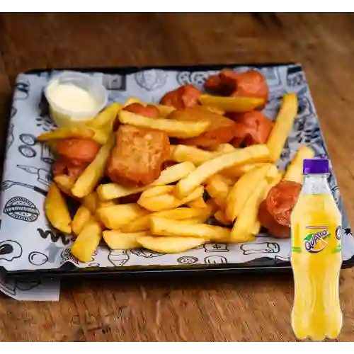 Combo Salchipapa + Quatro Original 400ML