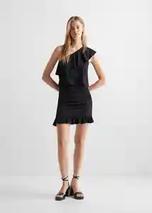 Falda Rayaf Negro Talla 19 Teen Niñas Mango