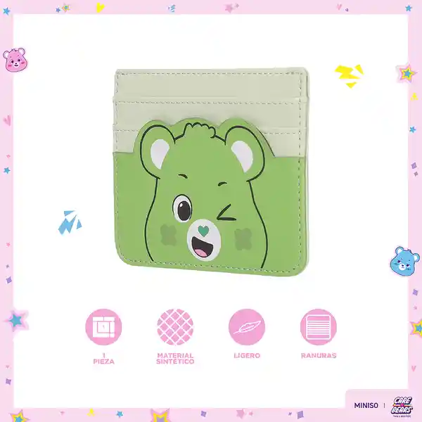 Tarjetero Colección Care Bears Verde Miniso