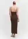 Vestido Lucia Marrón Talla 24 Mujer Mango