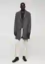 Abrigo Haki Gris Claro Vigoré Talla M Hombre Mango