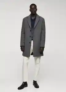 Abrigo Haki Gris Claro Vigoré Talla M Hombre Mango