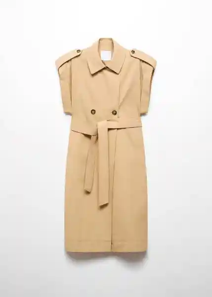 Abrigo Trench Asterix Camel Talla S Mujer Mango
