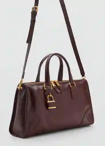 Bolso M Agnes Chocolate Talla 99 Mujer Mango