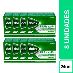 8 x Dolex Rapida Accion Acetaminofen (500 mg)