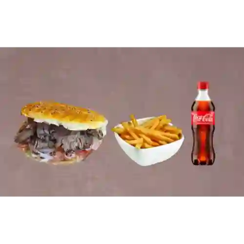 Combo Carne Pan Pita + Papas + Gaseosa