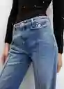 Pantalón Jean Iera Tejano Medio Talla 36 Mujer Mango