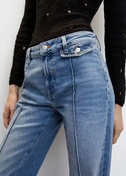 Pantalón Jean Iera Tejano Medio Talla 36 Mujer Mango