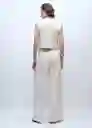Pantalón Romina Crudo Talla 40 Mujer Mango