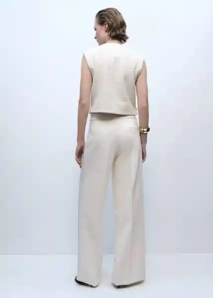 Pantalón Romina Crudo Talla 40 Mujer Mango