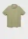 Camiseta Polo Rea Khaki Talla L Hombre Mango