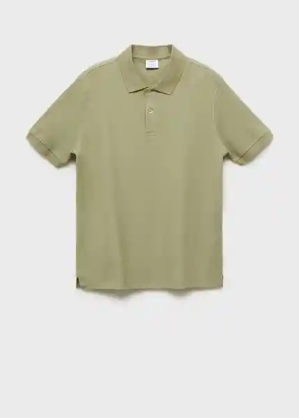 Camiseta Polo Rea Khaki Talla L Hombre Mango