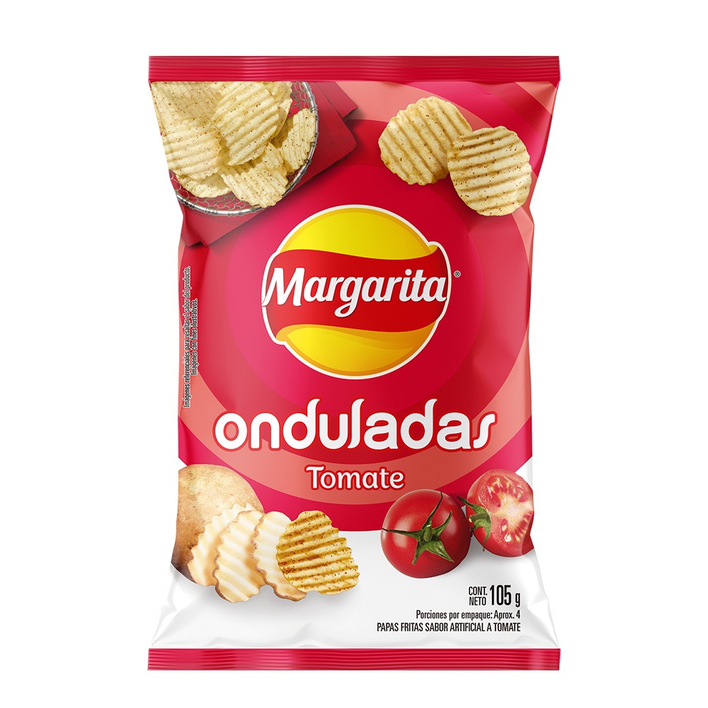 Papas Margarita Onduladas Tomate (105 gr)