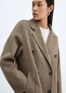 Abrigo Picarol Topo Talla 24 Mujer Mango
