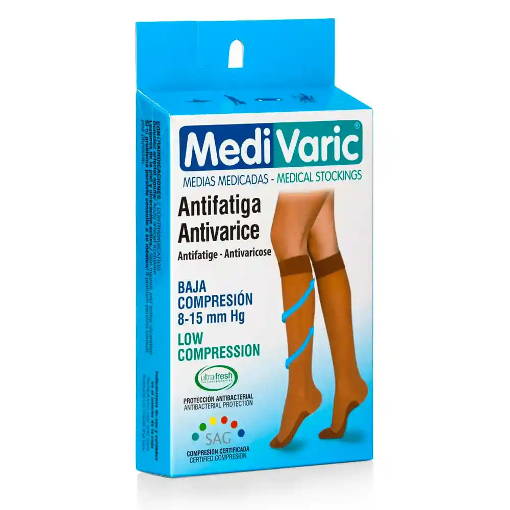 Medi Varic Medias Rodilla Transparente Baja Compresion Talla L