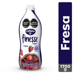 Alpina Finesse Yogurt con Probióticos Sabor a Fresa
