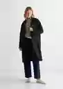 Abrigo Parisino Negro Talla 21 Teen Niñas Mango