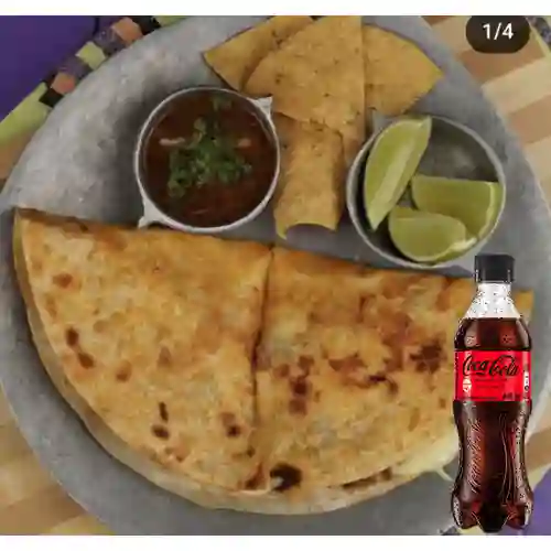 Combo Quesadilla + Coca Cola Sin Azúcar 400 ml