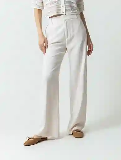 Pantalón Doria Mujer Crudo Almidón Claro Talla 10 Naf Naf