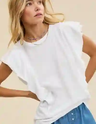 Camiseta Aerie Blanco Talla Medium 3805100 American Eagle