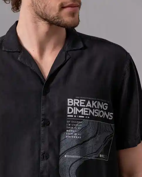 Camisa Hombre Negro Sombrio Ultraoscuro Talla S 89469 Rifle