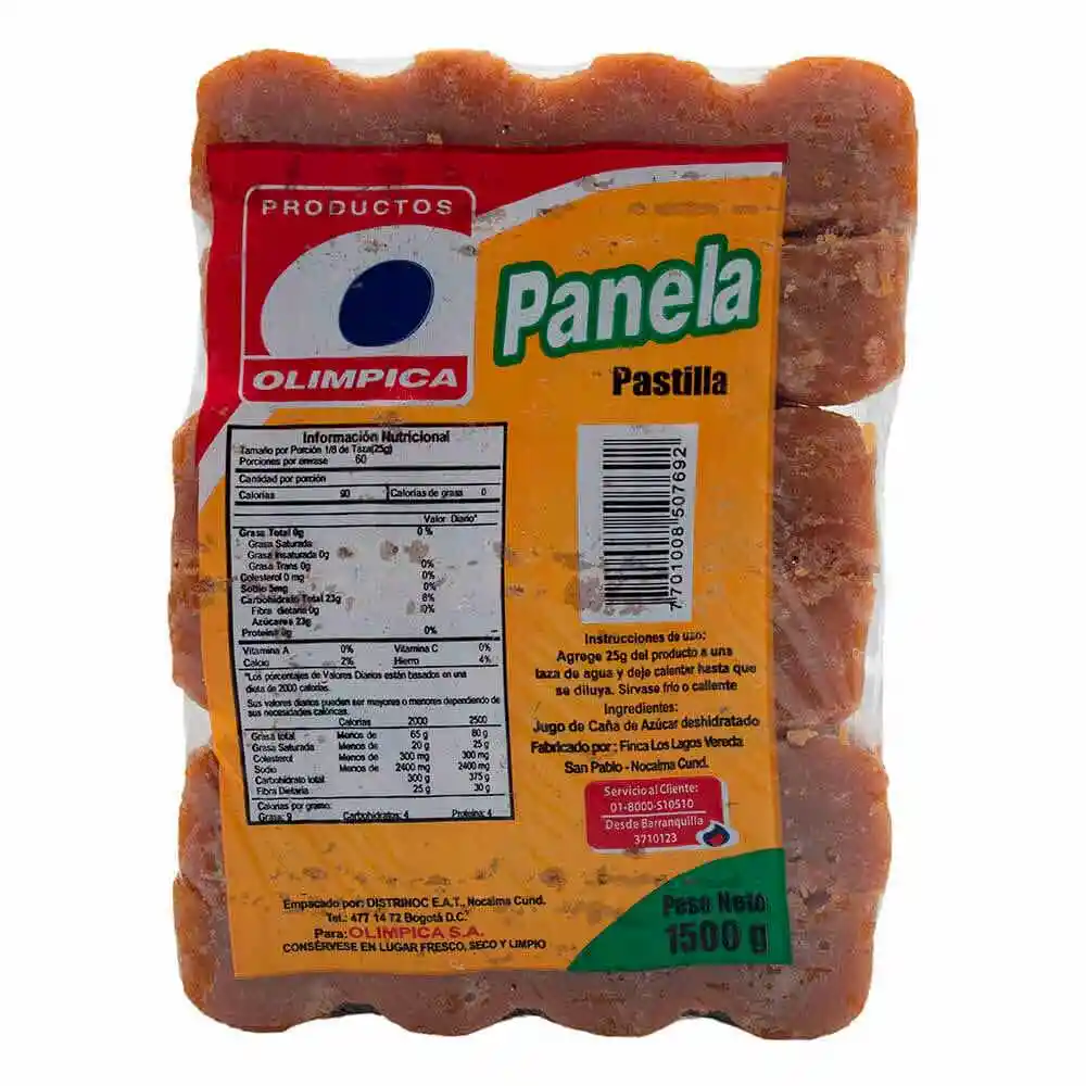 Panela Olimpica Pastilla 1,5 Kg