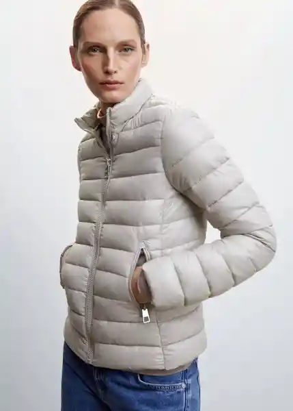 Abrigo Anorak Blandi Piedra Talla 18 Mujer Mango