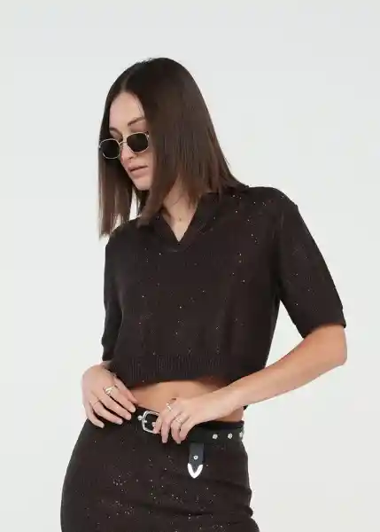 Tejido Mujer Café Ristretto Ultraoscuro Talla M 489g003 Naf Naf