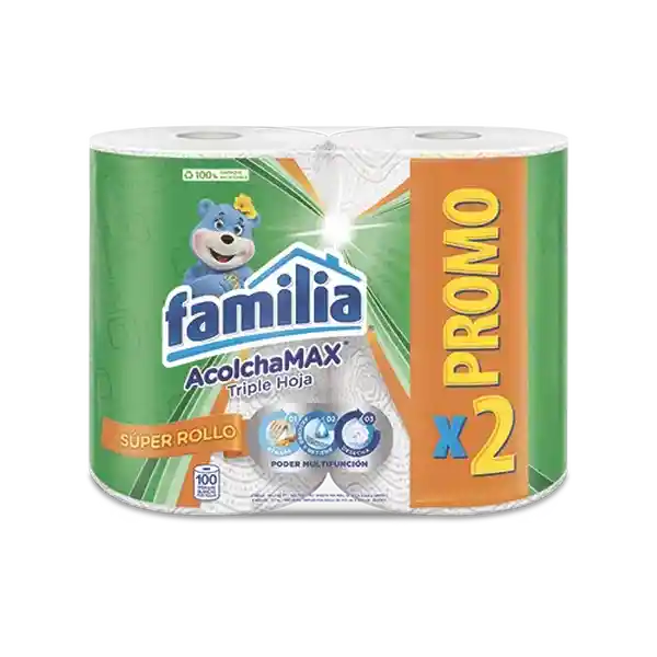 Familia Toalla de Cocina Acolchamax Blanca 100 Hojas