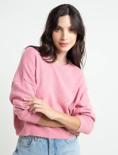  Abrigo Tejido Toledo Rosa Silvestre Medio Mujer Talla M Naf-Naf 