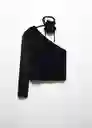 Blusa Adeli Negro Talla M Mujer Mango
