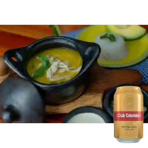 Combo Ajiaco c/ Pollo Grande + Club Col. Dorada 330ml Lata
