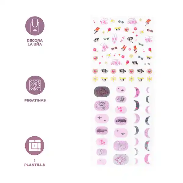 Sticker Para Uñas Serie Las Chicas Superpoderosas Miniso