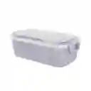 Contenedor Alimentos 2 Compartimentos Gris 450 mL Serie Miniso