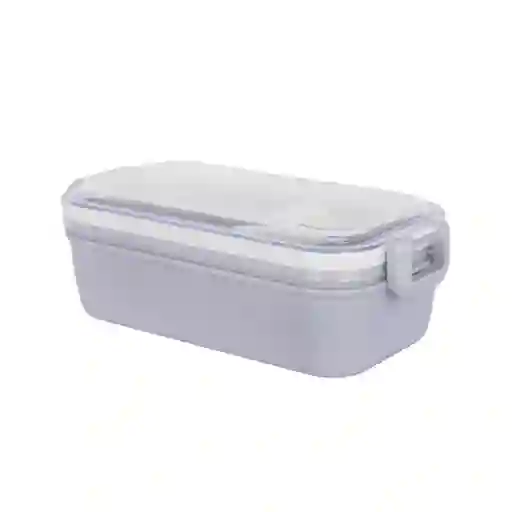 Contenedor Alimentos 2 Compartimentos Gris 450 mL Serie Miniso