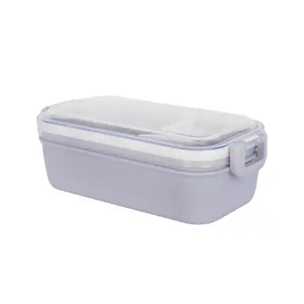 Contenedor Alimentos 2 Compartimentos Gris 450 mL Serie Miniso