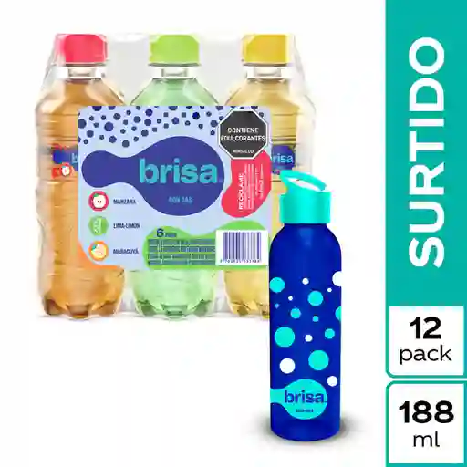 Combo Agua Brisa Saborizada Surtida + Gratis Termo Brisa