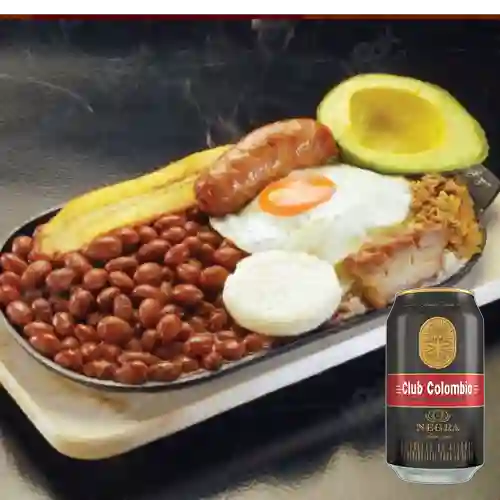 Combo Bandeja Paisa + Club Colombia Negra 355 ml