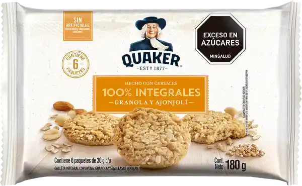 Quaker Galletas Avena ganola 30 g