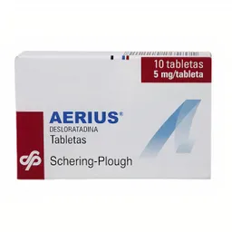 Aerius Merck Sharp Dohme 5 Mg 10 Tabletas